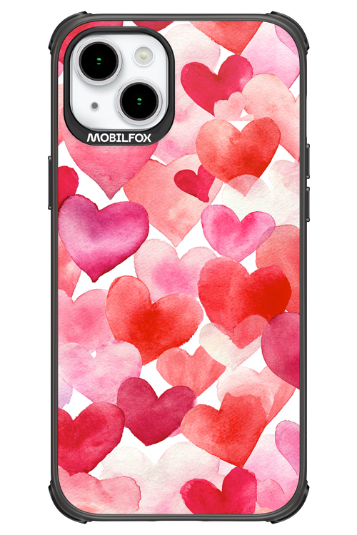 Water Painted Heart 2.0 - Apple iPhone 15 Plus