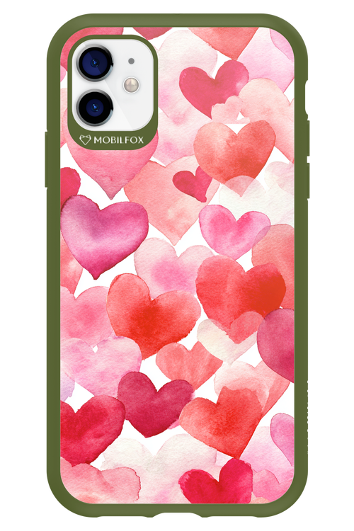 Water Painted Heart - Apple iPhone 11