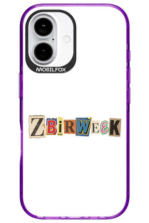 Zbirweek (white) 2.0 - Apple iPhone 16