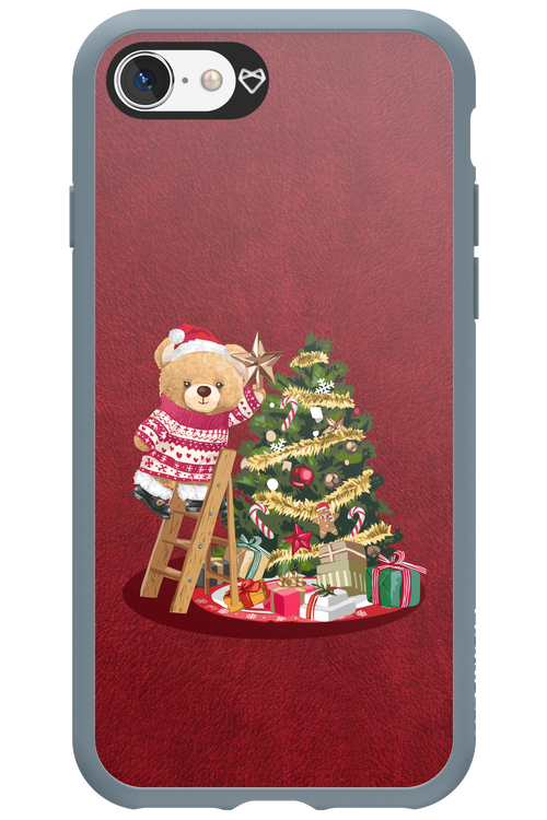 Christmas Bear (Burgundy) - Apple iPhone SE 2020