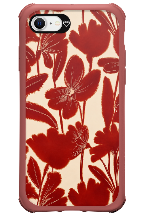 Burgundy Flowers 2.0 - Apple iPhone 8