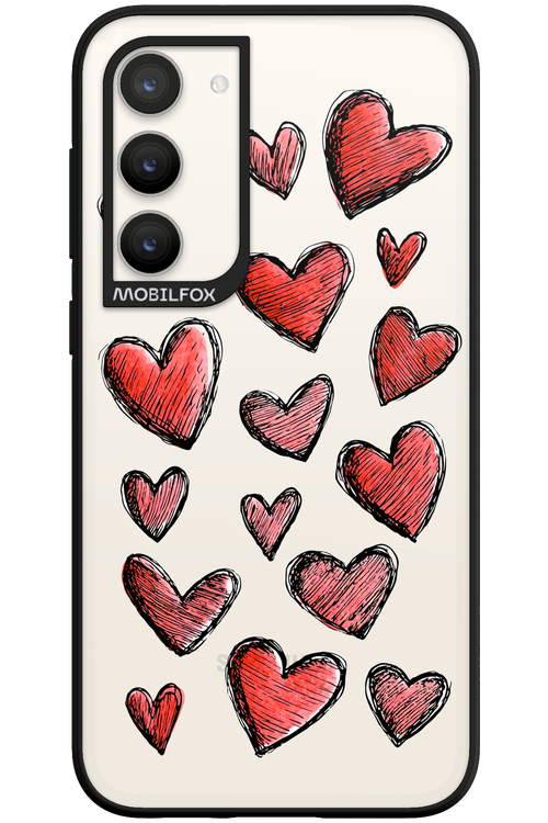 Red Love Transparent - Samsung Galaxy S23 Plus