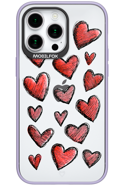 Red Love Transparent - Apple iPhone 15 Pro Max