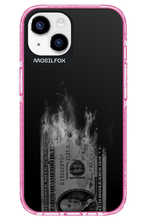 Money Burn B&W - Apple iPhone 14