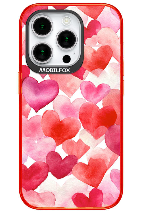 Water Painted Heart - Apple iPhone 15 Pro