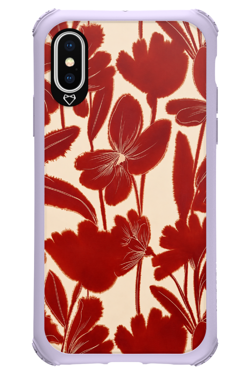 Burgundy Flowers 2.0 - Apple iPhone X