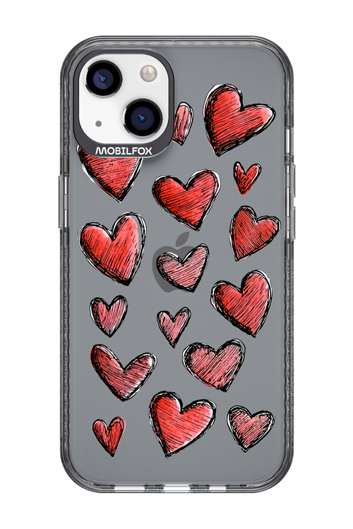 Red Love Transparent - Apple iPhone 13