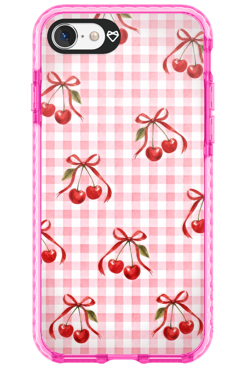 Pink Cherry Checked 2.0 - Apple iPhone 7