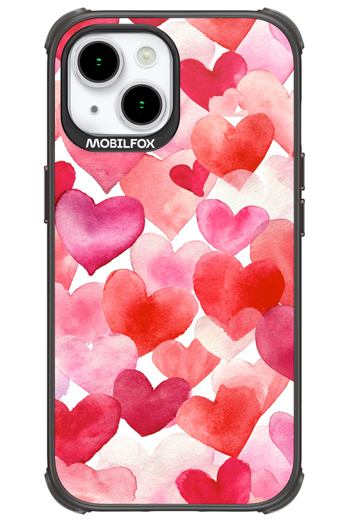 Water Painted Heart 2.0 - Apple iPhone 15