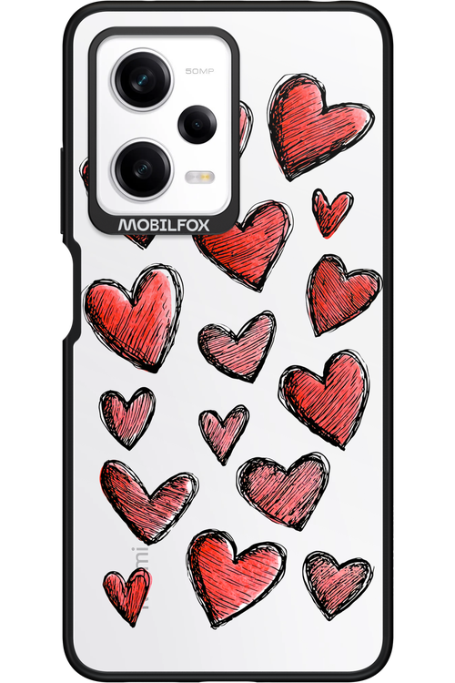 Red Love Transparent 2.0 - Xiaomi Redmi Note 12 Pro 5G