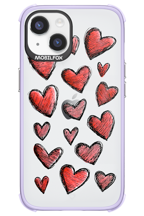 Red Love Transparent 2.0 - Apple iPhone 14