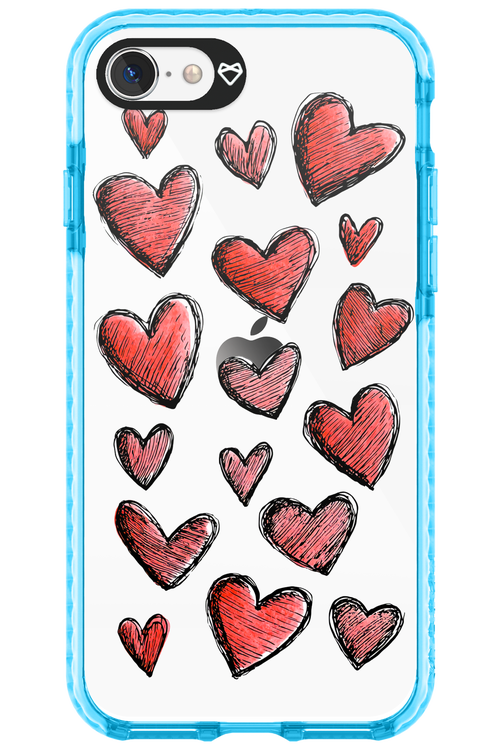 Red Love Transparent - Apple iPhone SE 2022