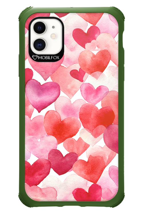 Water Painted Heart 2.0 - Apple iPhone 11