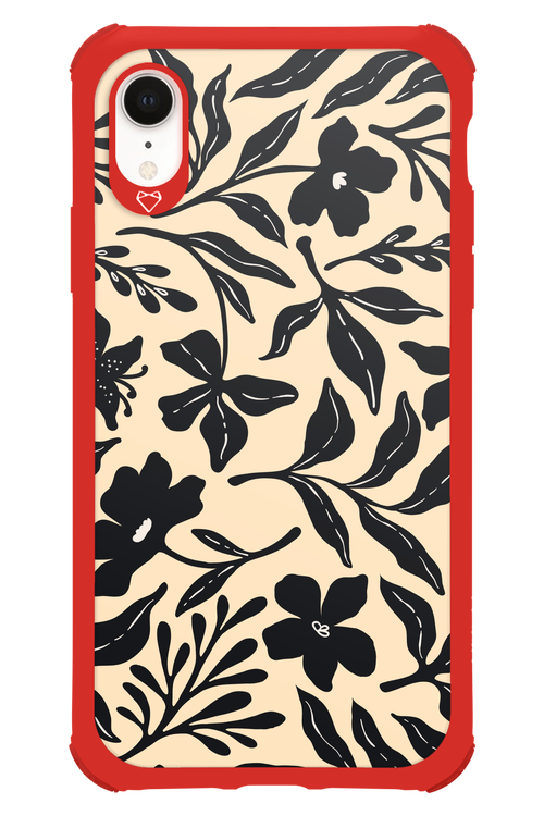 Black Flowers 2.0 - Apple iPhone XR