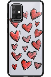 Red Love Transparent - Samsung Galaxy A71