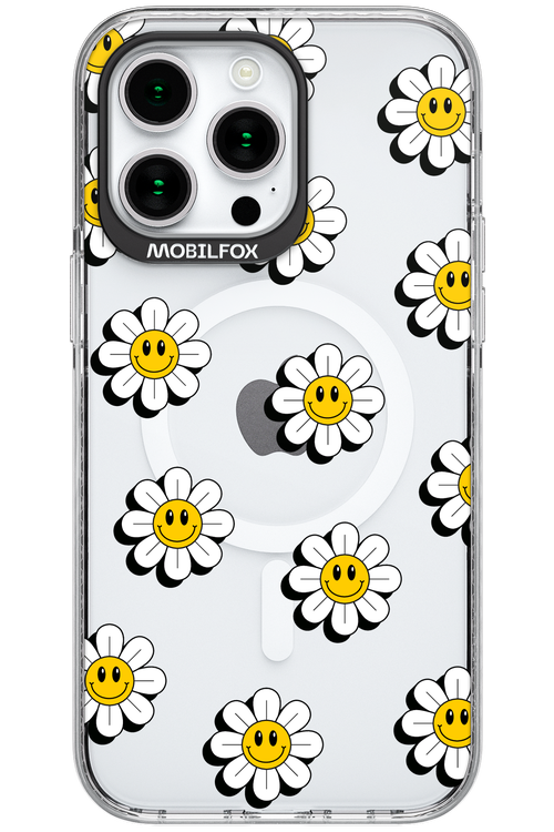 Smiley Flowers Transparent - Apple iPhone 15 Pro Max