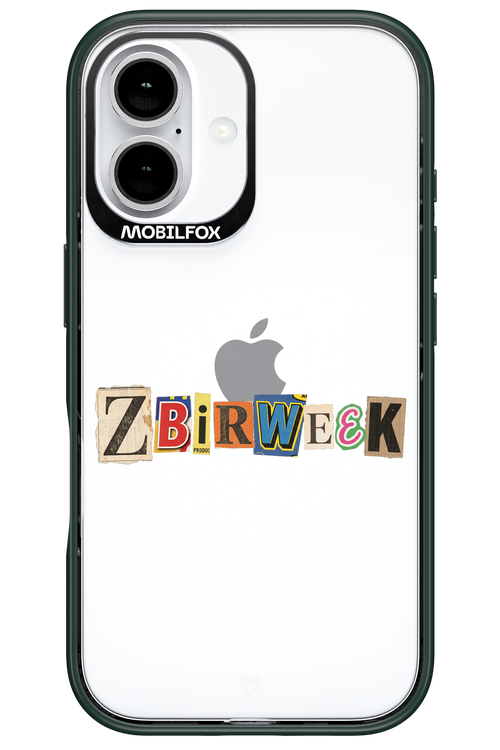 Zbirweek (transparent) 2.0 - Apple iPhone 16