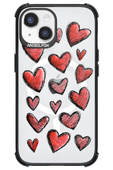 Red Love Transparent - Apple iPhone 14