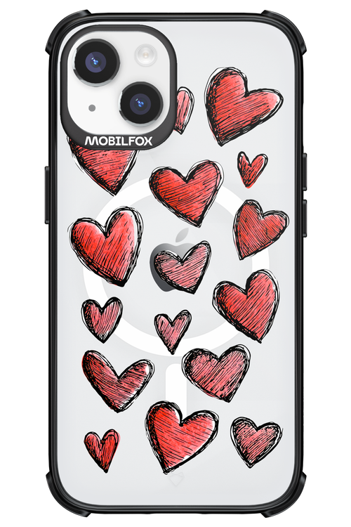 Red Love Transparent - Apple iPhone 14