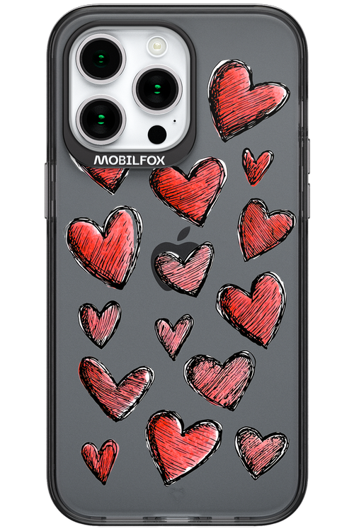 Red Love Transparent - Apple iPhone 15 Pro Max