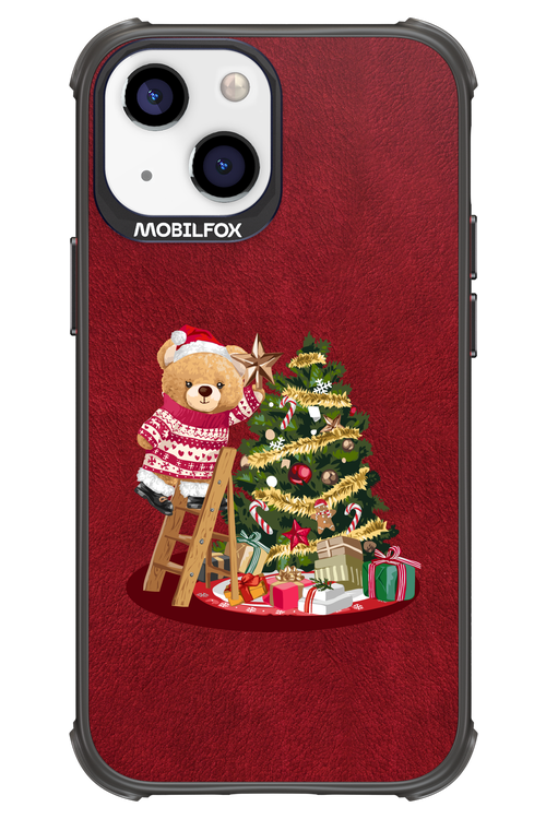 Christmas Bear (Burgundy) - Apple iPhone 13 Mini