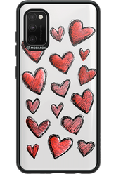 Red Love Transparent - Samsung Galaxy A41