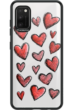 Red Love Transparent - Samsung Galaxy A41