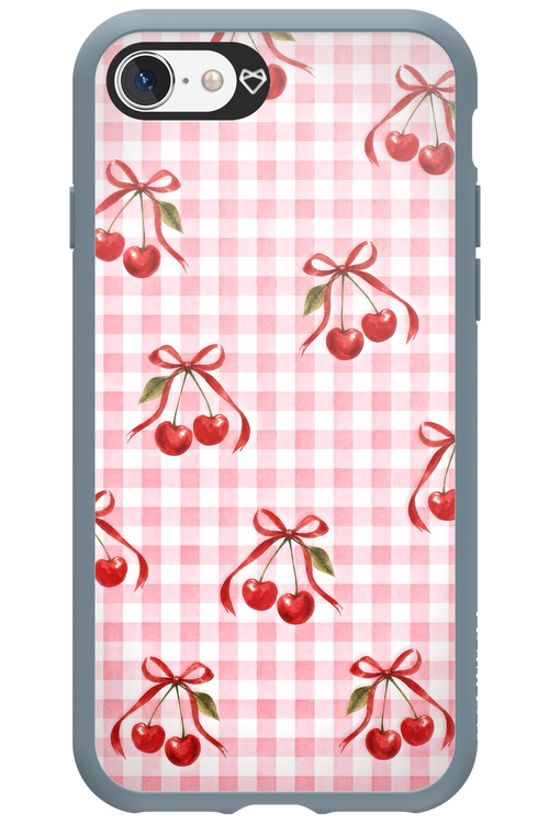 Pink Cherry Checked 2.0 - Apple iPhone 8