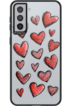 Red Love Transparent 2.0 - Samsung Galaxy S21+