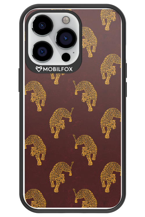 Burgundy Leopard Pattern - Apple iPhone 13 Pro