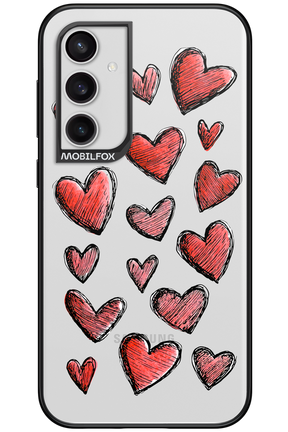 Red Love Transparent - Samsung Galaxy S23 FE