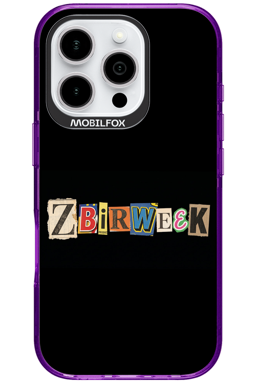 Zbirweek (black) 2.0 - Apple iPhone 16 Pro