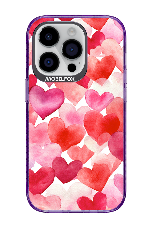 Water Painted Heart - Apple iPhone 14 Pro