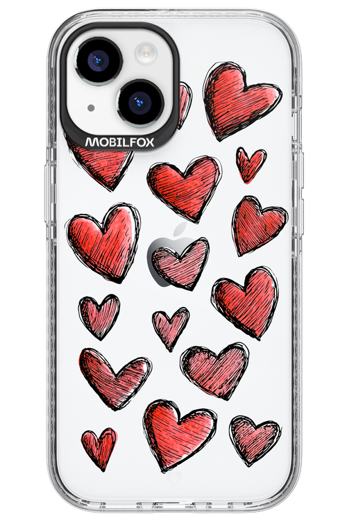Red Love Transparent 2.0 - Apple iPhone 15