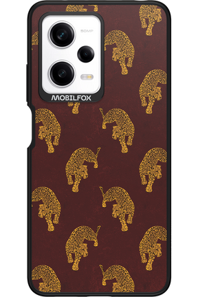 Burgundy Leopard Pattern - Xiaomi Redmi Note 12 Pro 5G