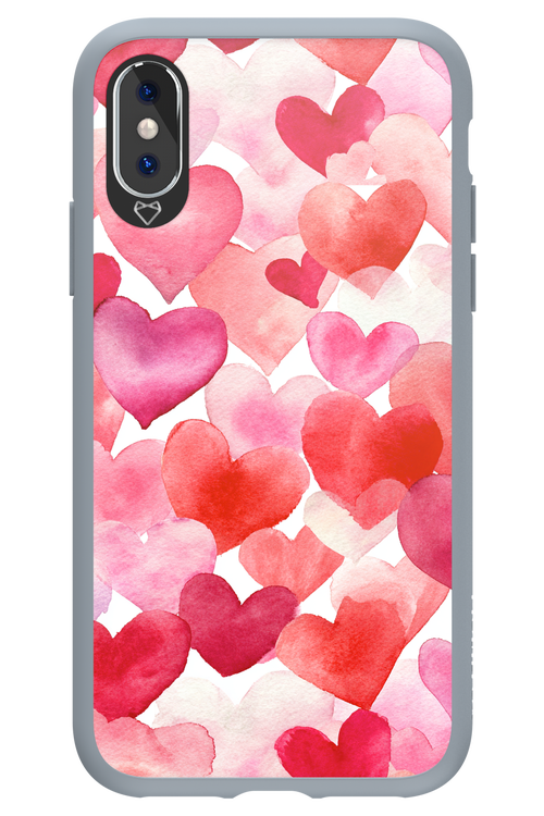 Water Painted Heart - Apple iPhone X