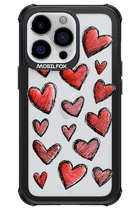 Red Love Transparent - Apple iPhone 13 Pro