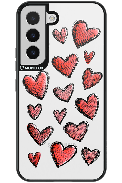 Red Love Transparent - Samsung Galaxy S22