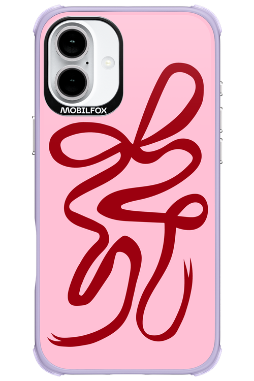 Burgundy Bow - Apple iPhone 16 Plus