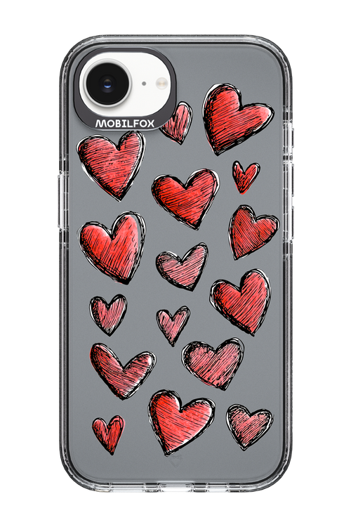 Red Love Transparent - Apple iPhone 16e
