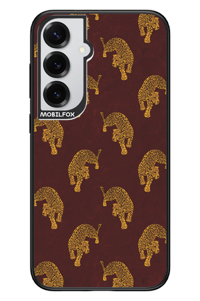 Burgundy Leopard Pattern - Samsung S25+