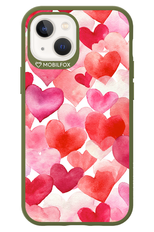 Water Painted Heart 2.0 - Apple iPhone 13 Mini