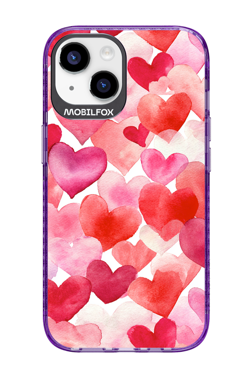 Water Painted Heart - Apple iPhone 14