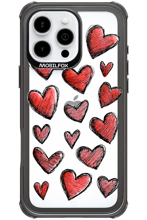 Red Love Transparent - Apple iPhone 16 Pro Max