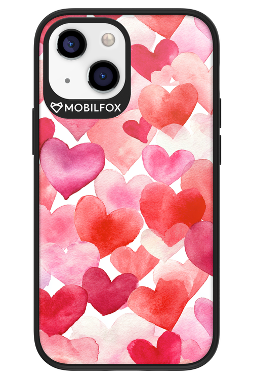Water Painted Heart 2.0 - Apple iPhone 13 Mini