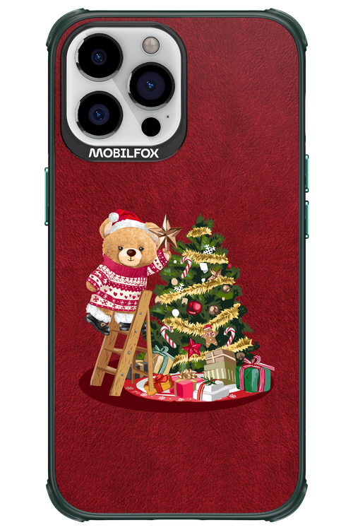 Christmas Bear (Burgundy) - Apple iPhone 13 Pro Max