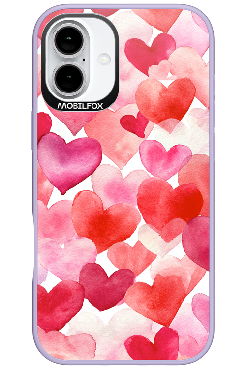 Water Painted Heart - Apple iPhone 16 Plus