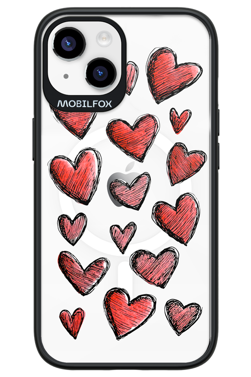 Red Love Transparent 2.0 - Apple iPhone 14