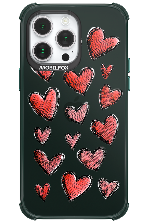 Red Love Transparent - Apple iPhone 14 Pro Max