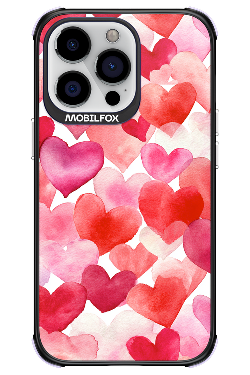 Water Painted Heart - Apple iPhone 13 Pro